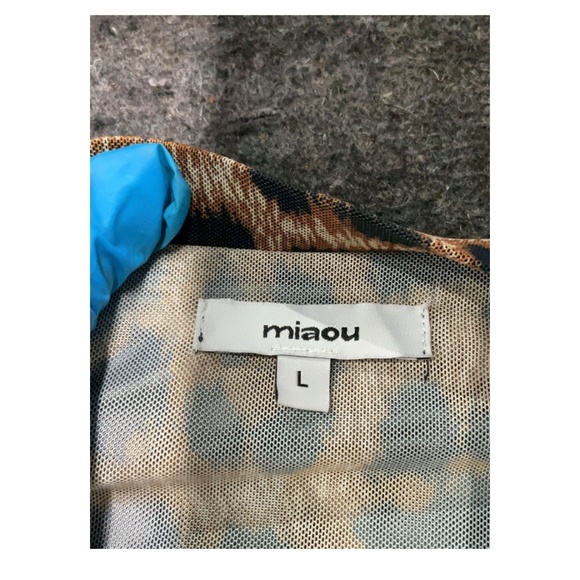 Miaou Alva Mini Skirt Leopard Print Large - Picture 5 of 5